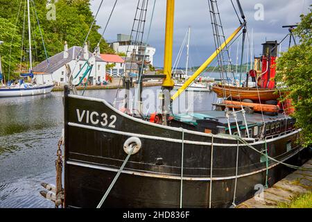 S. L. VIC 32 amarré à Crinan Banque D'Images