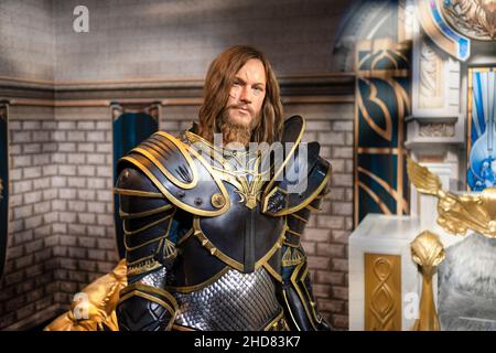 Figurine en cire Warcraft au musée Madame Tussauds d'Istanbul. Banque D'Images