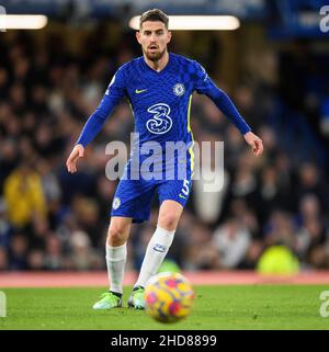 02 janvier - Chelsea / Liverpool - Premier League - Stamford Bridge Jorginho lors du match de la Premier League au Stamford Bridge, Londres crédit photo : © Mark pain / Alay Live News Banque D'Images