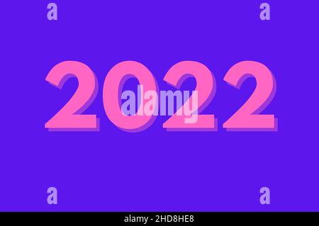2021 lettrage de texte de script.Modèle de conception bannière typographique Celebration ou carte de vœux . Banque D'Images