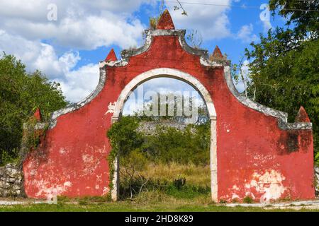 Ancienne Hacienda, campagne du Yucatan, Mexique Banque D'Images