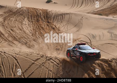 224 Ekstrom Mattias (swe), Bergvist Emil (swe), Team Audi Sport, Audi RS Q e-tron, Auto FIA T1/T2, action pendant la phase 3 du Dakar Rally 2022 entre Al Qaysumah et Al Qaysumah, le 4th 2022 janvier à Al Qaysumah, Arabie Saoudite - photo: Eric Vargiolu/DPPI LiveMedia Banque D'Images