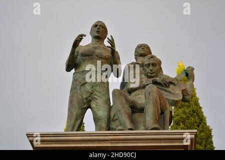 Le Flamenco Monument est situé sur le Paseo del Violon à Grenade Banque D'Images