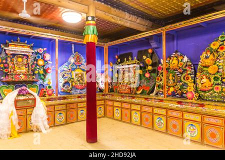 XIAHE, CHINE - 24 AOÛT 2018 : sculptures faites de beurre de yak dans le monastère de Labrang, ville de Xiahe, province de Gansu, Chine Banque D'Images