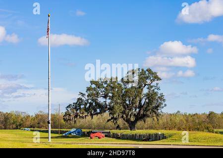 Paysage du champ de bataille de Chalmette à la Nouvelle-Orléans, Louisiane Banque D'Images