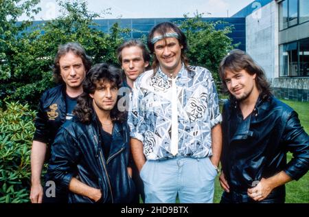 HILVERSUM, PAYS-BAS - JUL 06, 1985: Marillion est un groupe de rock britannique, formé en 1979. Ils sont sortis de la scène musicale post-punk en Grande-Bretagne A. Banque D'Images