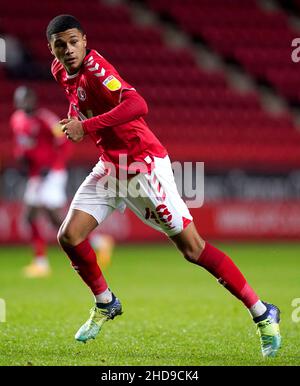 Mason Burstow de Charlton Athletic lors du Trophée Papa John's de seize matchs à la Valley, Londres.Date de la photo: Mardi 4th janvier 2022. Banque D'Images