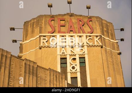 Le magasin art déco Sears Roebuck and Co est fermé à Flatbush Brooklyn, New York Banque D'Images