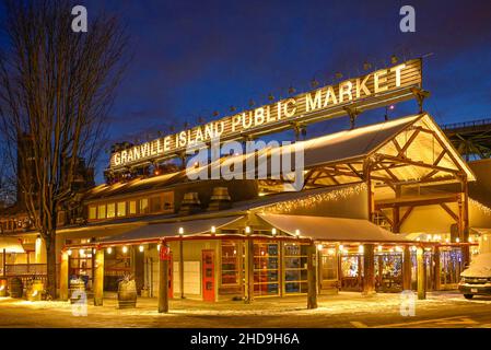 Marché public de Granville Island, Vancouver, British Columbia, Canada Banque D'Images