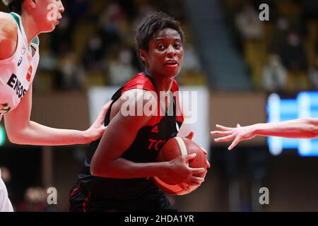 E Gymnasium Yoyogi, Tokyo, Japon.4th janvier 2022.Evelyn Mawuli (Antelopes), 4 JANVIER 2022 - Basketball : WJBL 2021-2022 W League match entre Toyota Antelopes - ENEOS Sunflowers au 2nd Yoyogi Gymnasium, Tokyo, Japon.Credit: YUTAKA/AFLO SPORT/Alay Live News Banque D'Images