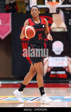 E Gymnasium Yoyogi, Tokyo, Japon.4th janvier 2022.Stephanie Mawuli (Antelopes), 4 JANVIER 2022 - Basketball : WJBL 2021-2022 W League match entre Toyota Antelopes - ENEOS Sunflowers au 2nd Yoyogi Gymnasium, Tokyo, Japon.Credit: YUTAKA/AFLO SPORT/Alay Live News Banque D'Images