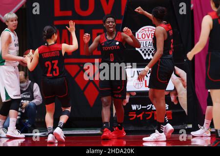 E Gymnasium Yoyogi, Tokyo, Japon.4th janvier 2022.Evelyn Mawuli (Antelopes), 4 JANVIER 2022 - Basketball : WJBL 2021-2022 W League match entre Toyota Antelopes - ENEOS Sunflowers au 2nd Yoyogi Gymnasium, Tokyo, Japon.Credit: YUTAKA/AFLO SPORT/Alay Live News Banque D'Images