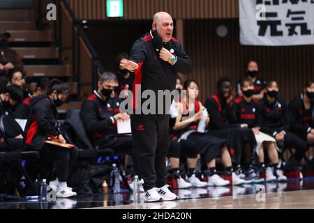 E Gymnasium Yoyogi, Tokyo, Japon.4th janvier 2022.Lucas Mondelo (Antelopes), 4 JANVIER 2022 - Basketball : WJBL 2021-2022 W League match entre Toyota Antelopes - ENEOS Sunflowers au 2nd Yoyogi Gymnasium, Tokyo, Japon.Credit: YUTAKA/AFLO SPORT/Alay Live News Banque D'Images