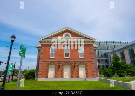 Bibliothèque de droit du comté d'Essex convertie de la première église baptiste construite en 1806 au 62 Federal Street dans le centre-ville historique de Salem, Massachusetts ma, États-Unis Banque D'Images