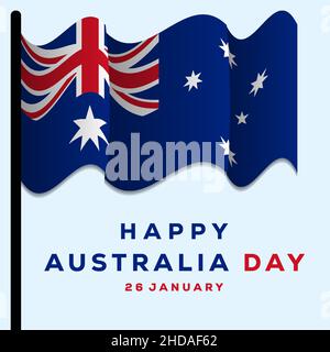 Motif « Happy Australia Day » avec drapeau. Illustration vectorielle Illustration de Vecteur