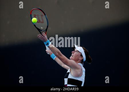 MADISON BRENGLE (Etats-Unis) en action lors de l'été 2022 de Melbourne, le mercredi 2022 janvier, Melbourne Park Banque D'Images