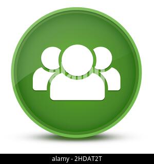 People luxueux bouton rond vert brillant illustration abstraite Banque D'Images