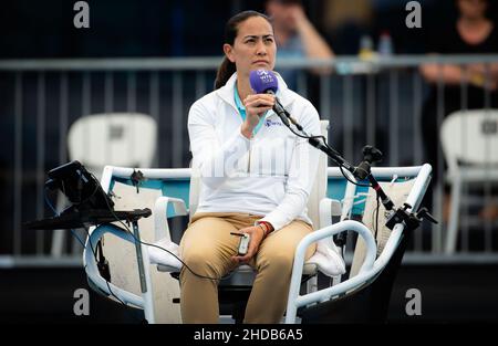 Julie Kjendlie lors de la première partie du tournoi de tennis international WTA 500 d'Adélaïde 2022, le 3 janvier 2022, au Memorial Drive tennis Centre d'Adélaïde, Australie - photo : Rob Prange/DPPI/LiveMedia Banque D'Images
