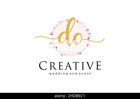 LOGO DO féminin.Utilisable pour le logo pour la mode, la photographie, le mariage, la beauté, les affaires.Elément de modèle de logo Flat Vector. Illustration de Vecteur