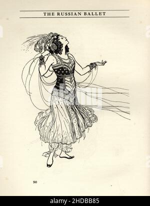 Costume de l'adaptation de ballet de Scheherazade, musique composée par Nikolai Rimsky-Korsakov en 1888 et basée sur mille et une nuits (également k Banque D'Images