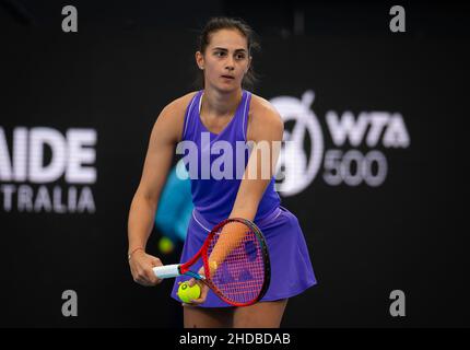 Adélaïde, Australie,04/01/2022, Anastasia Gasanova de Russie en action lors du premier tour contre Elina Svitolina d'Ukraine lors 2022 du tournoi de tennis international WTA 500 d'Adélaïde le 4 janvier 2022 au Memorial Drive tennis Centre à Adélaïde, Australie - photo : Rob Prange/DPPI/LiveMedia Banque D'Images