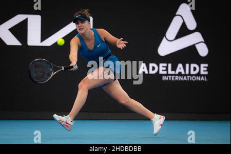 Adélaïde, Australie,04/01/2022, Elina Svitolina, de l'Ukraine, en action lors du premier tour contre Anastasia Gasanova, de la Russie, lors 2022 du tournoi international de tennis WTA 500 d'Adélaïde le 4 janvier 2022 au Memorial Drive tennis Centre à Adélaïde, Australie - photo : Rob Prange/DPPI/LiveMedia Banque D'Images