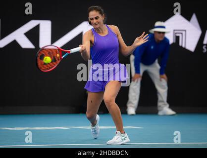 Adélaïde, Australie,04/01/2022, Anastasia Gasanova de Russie en action lors du premier tour contre Elina Svitolina d'Ukraine lors 2022 du tournoi de tennis international WTA 500 d'Adélaïde le 4 janvier 2022 au Memorial Drive tennis Centre à Adélaïde, Australie - photo : Rob Prange/DPPI/LiveMedia Banque D'Images