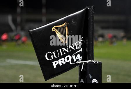 Polo de rugby pendant une nuit Guinness Pro rugby match Zebre vs Munster Banque D'Images