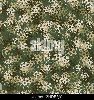 Motif sans couture.Flocons de neige multicolores.Camouflage tendance pour les vêtements Illustration de Vecteur
