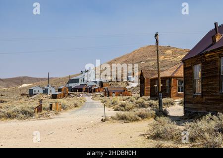 Bridgeport, CA, États-Unis.16 octobre 2020.Installations minières délabrées le parc historique de l'État de Bodie, maintenant fermé au public Bodie est une mine d'or de Californie Banque D'Images