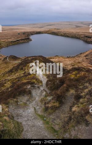 Red Lake China Clay Works de la pointe de la butin Banque D'Images