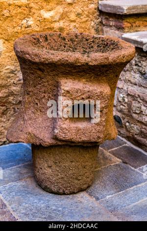 Moulin, Musée, fort génoise de Matra, ville romaine d'Aleria, Corse, Aleria, Corse, France,Europe Banque D'Images