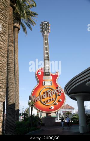 Guitarre, Hard Rock Cafe, Las Vegas, Nevada, USA Banque D'Images