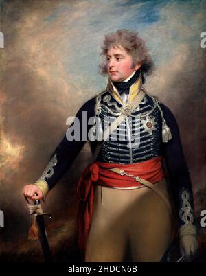 George IVPortrait du roi George IV comme prince de Galles par Sir William Beechey (1753-1839), huile sur toile Banque D'Images