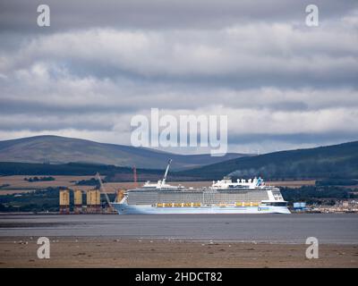 Bateau de croisière Royal Caribbean 'Anthem of the Seas' amarré à Invergordon, Easter Ross, Écosse Banque D'Images