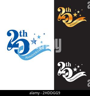 logotype célébration anniversaire 20 ans.Collection logo anniversaire 20th.EPS 10 Illustration de Vecteur