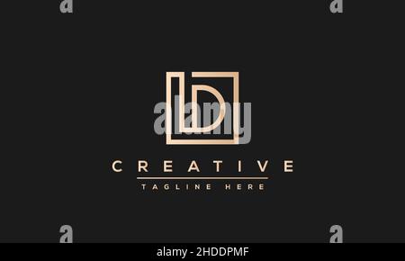 Design moderne et créatif avec logo D, icône vectorielle minimaliste basée sur D DD initial Illustration de Vecteur