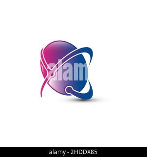 Neutron Atom logo Icon Design vecteur stock.Science Atom logo Design Pro Vector.EPS 10 Illustration de Vecteur