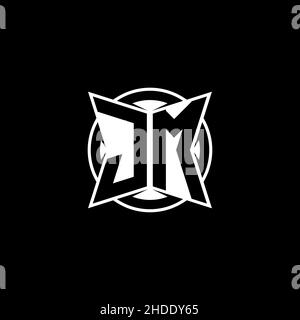 Lettre du logo du monogramme JM au design simple et moderne.Logo rond monogramme. Illustration de Vecteur