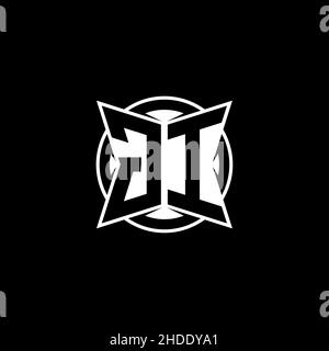 Lettre du logo GI Monogram au design simple et moderne.Logo rond monogramme. Illustration de Vecteur