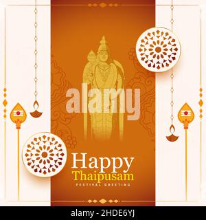 Happy Thaipusam carte Nouveau Design 2022 Banque D'Images