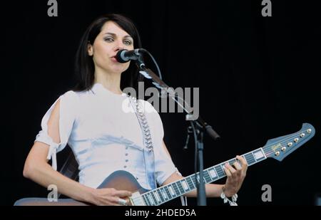 PJ Harvey, V2003, Hylands Park, Chelmsford, Essex,Royaume-Uni - 16 août 2003 Banque D'Images