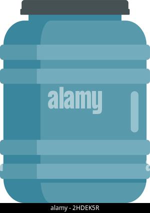 Icône de cylindre en plastique.Illustration plate de l'icône vecteur cylindrique en plastique isolée sur fond blanc Illustration de Vecteur
