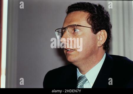 Archives 90ies : Pierre Botton, gendre du maire de Lyon, Michel Noir, Lyon, Rhône, région Rhône-Alpes,France Banque D'Images