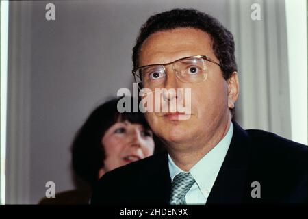 Archives 90ies : Pierre Botton, gendre du maire de Lyon, Michel Noir, Lyon, Rhône, région Rhône-Alpes,France Banque D'Images