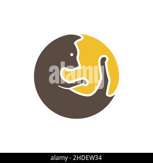 cercle écureuil coloré logo design vecteur graphique symbole icône illustration idée créative Illustration de Vecteur