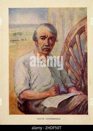 Portrait de David Livingstone illustration en couleur du livre « The Story of David Livingstone » de Vantier Golding, Date de publication 1906 Éditeur Lond., N.Y Banque D'Images