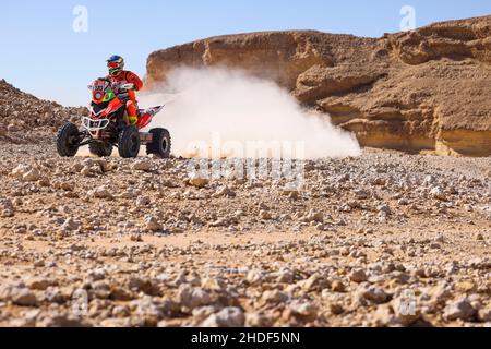 Riyad, Arabie Saoudite.06th janvier 2022.183 Medeiros Marcelo (BRA), Team Marcelo Medeiros, Yamaha YFM700R, Quad, W2RC,Action lors de la phase 5 du Dakar Rally 2022 autour de Riyad, le 6th 2022 janvier à Riyad, Arabie Saoudite - photo Julien Delfosse / DPPI Banque D'Images