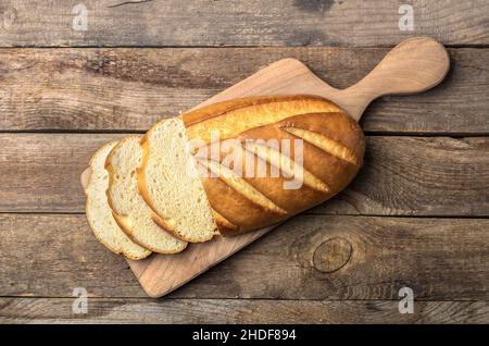 tranché, tranche de pain, pain de blé, lamelles, tranche de pain Banque D'Images