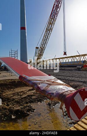 pinwheel, site de construction, éolienne, installation, roues dentées,sites de construction, site, sites, éoliennes, installations Banque D'Images